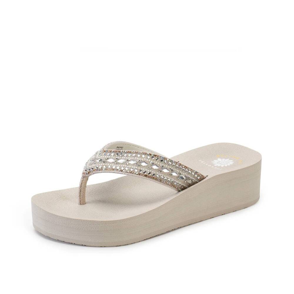 NEW YELLOWBOX women's pacific flatform sandal in sandstone